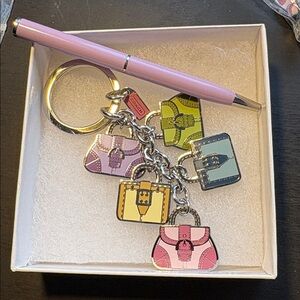 COACH Keychain,keyring and COACH pen.